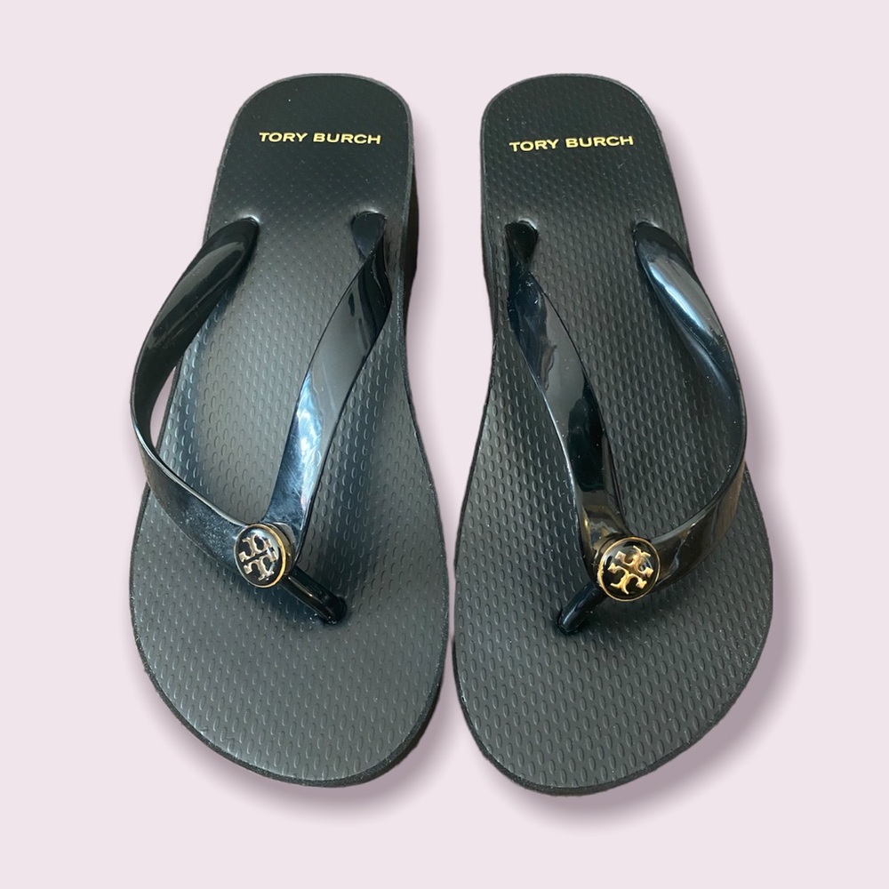 Tory Burch Cut Out Wedge Flip Flop